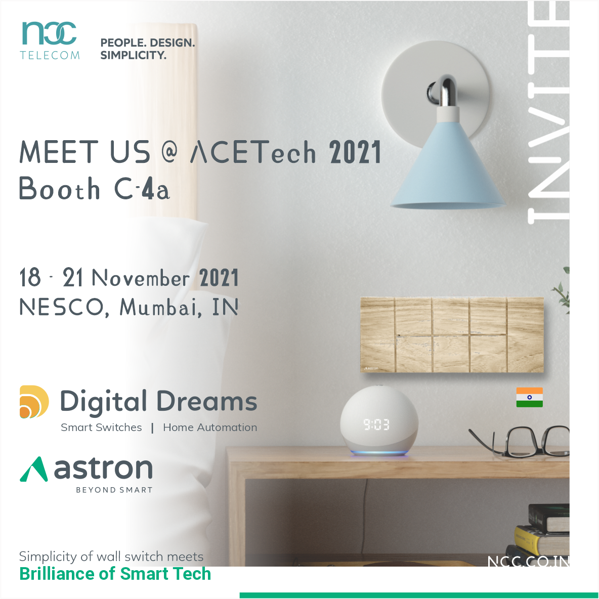 Meet us @ ACETech 18-21 NOV, 2021 Booth C-4A NESCO, Mumbai